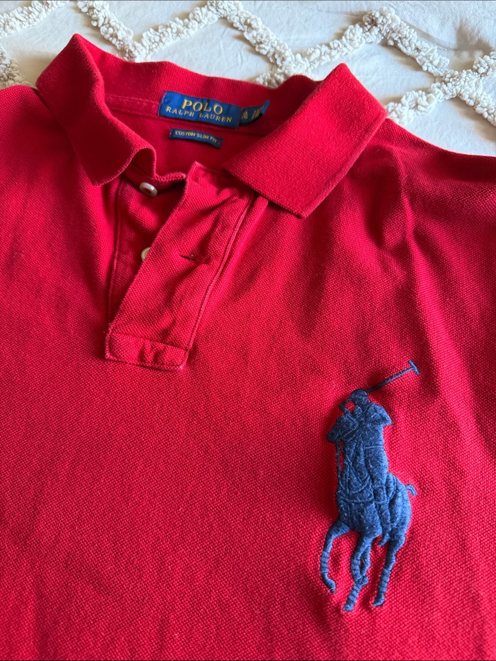 Polo by Ralph Lauren Red Polo with Blue Pony Logo